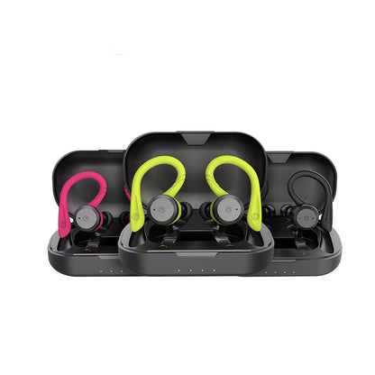 Bluetooth 5.0 Sports Earbuds with Ear Hooks, IPX7 Waterproof, 20 Hours Playtime with Case