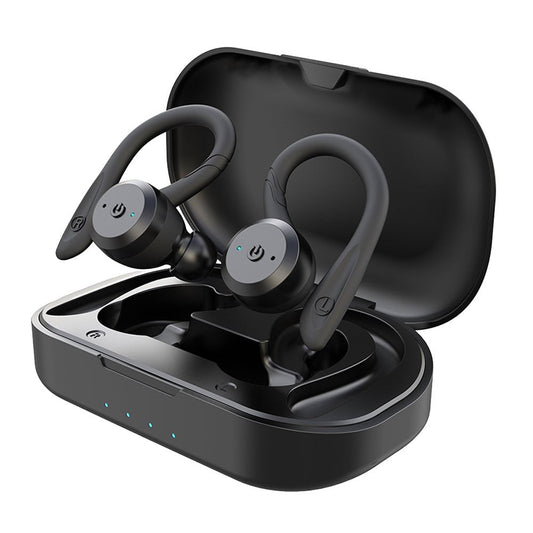 Bluetooth 5.0 Sports Earbuds with Ear Hooks, IPX7 Waterproof, 20 Hours Playtime with Case