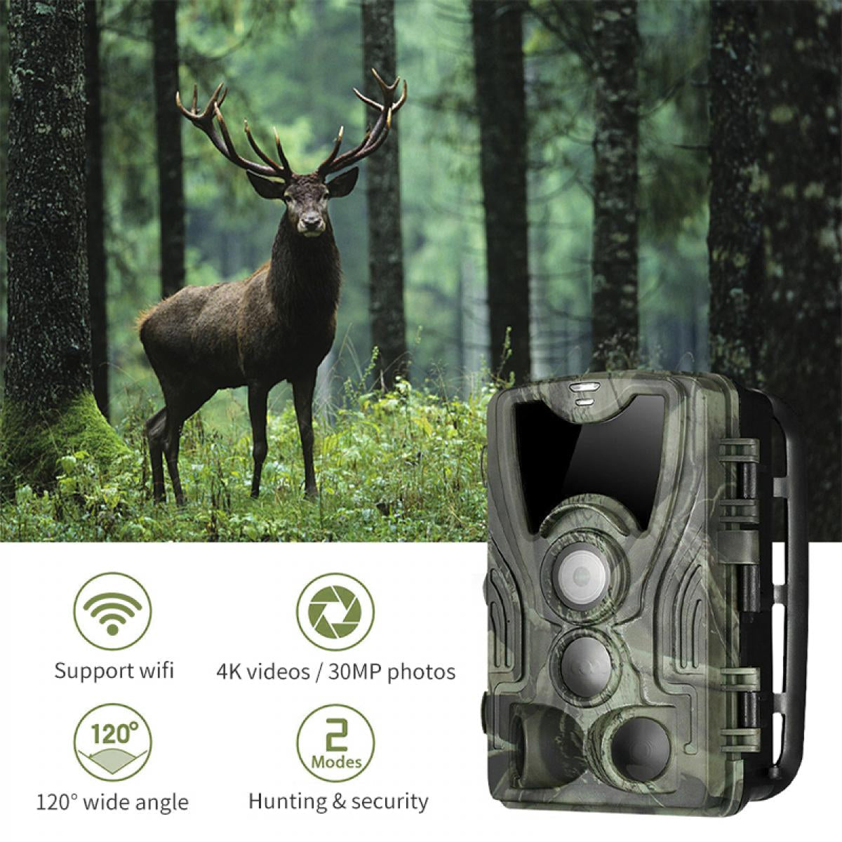 4K Wildlife Photography Trail Camera with Cellular Connectivity