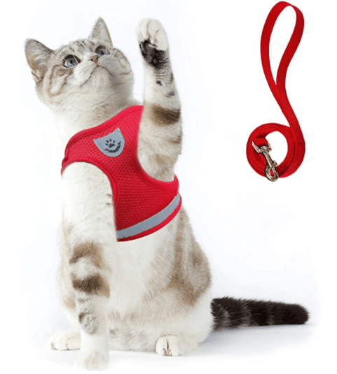 Escape-Proof Cat Harness with Leash and Reflective Features for Adventure