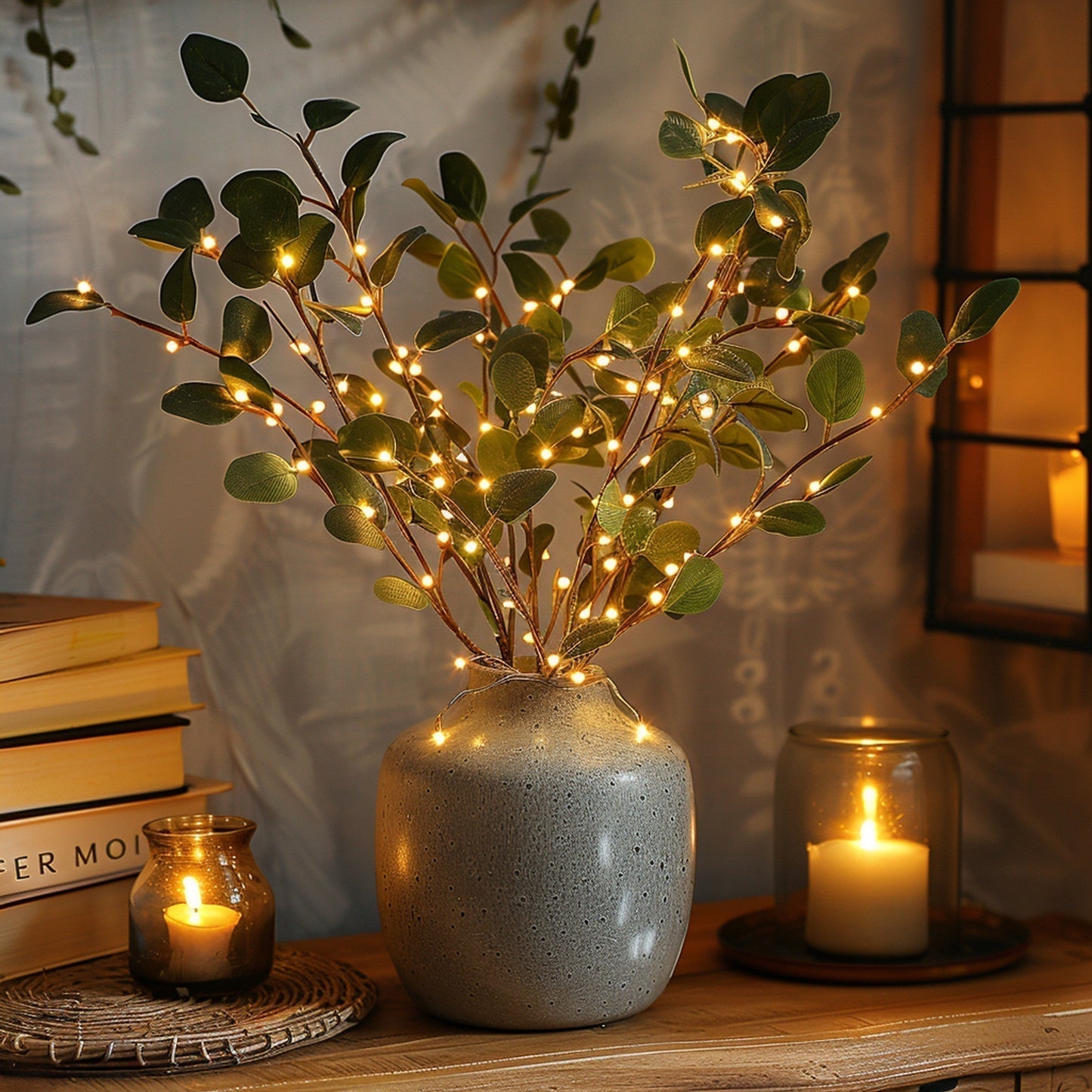 Decorative LED Twig Lamp with Fairy Lights for Bedroom and Living Room