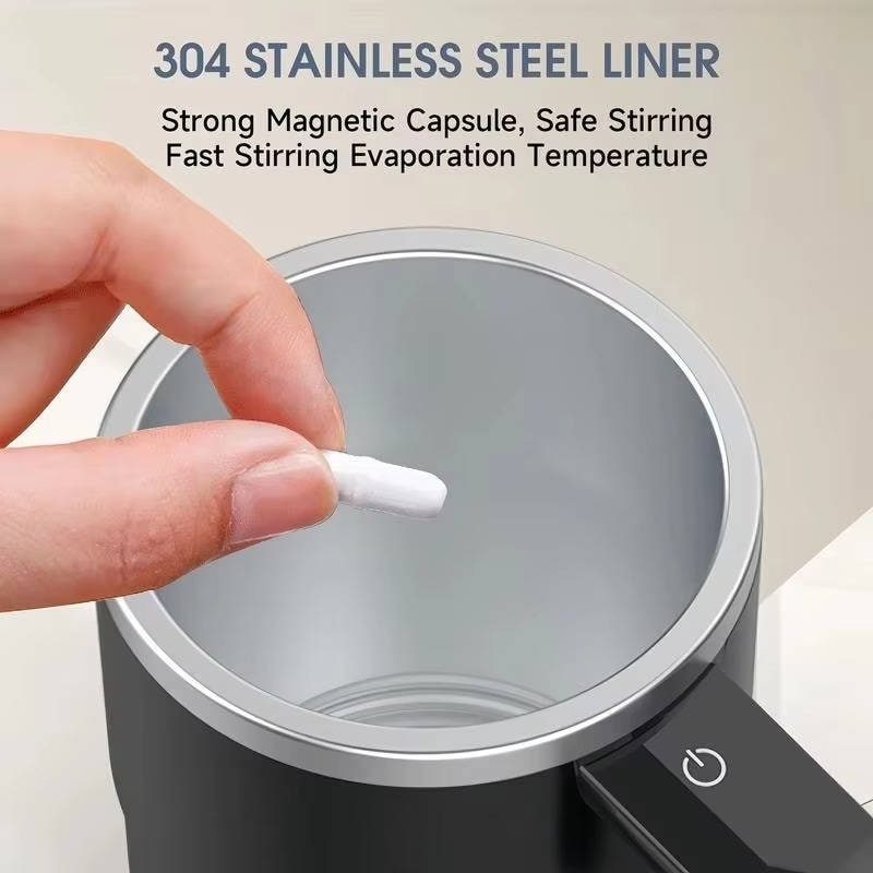 Smart Coffee Mug with Self-Stirring Feature & Heat Display