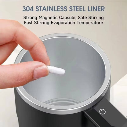 Smart Coffee Mug with Self-Stirring Feature & Heat Display