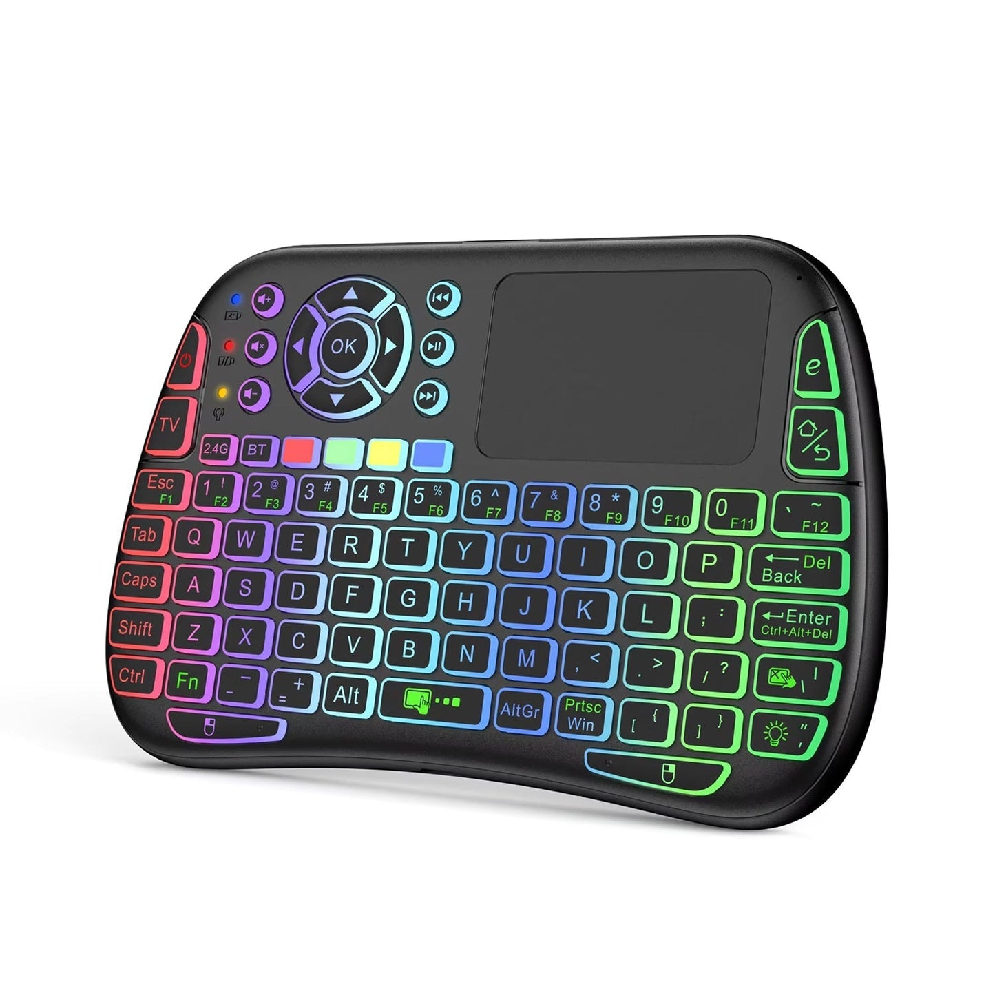 Compact Wireless Keyboard with Air Mouse Function and Voice Search