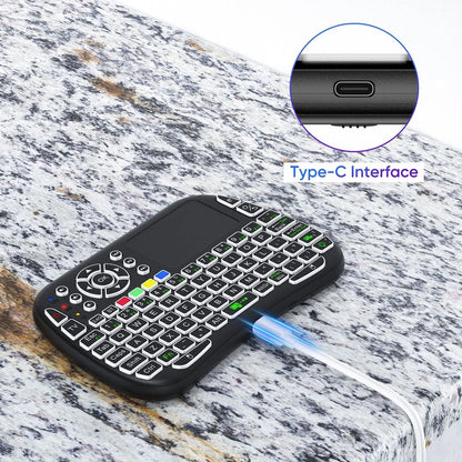 Compact Wireless Keyboard with Air Mouse Function and Voice Search