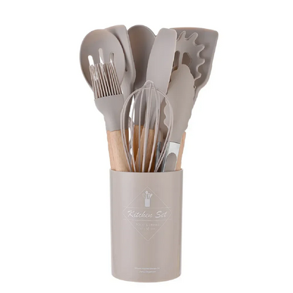 Set of 12 Silicone Cooking Tools for Kitchen Use