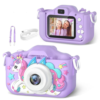 Children's Camera with Dual Lenses, 1080P HD Video and Selfie Feature