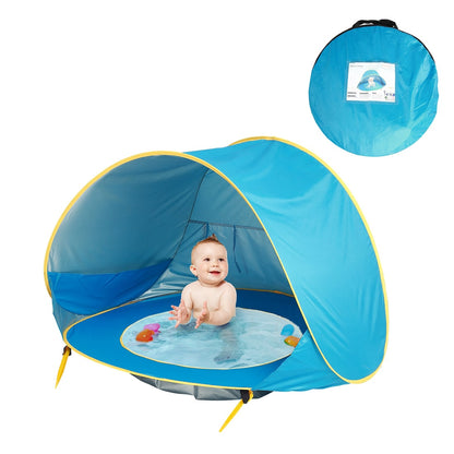 Children's Portable Sun Shelter with Splash Pool for Outdoor Fun