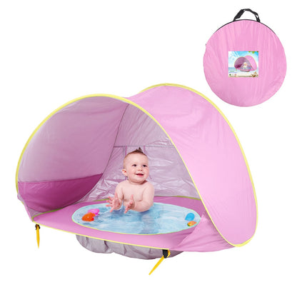 Children's Portable Sun Shelter with Splash Pool for Outdoor Fun