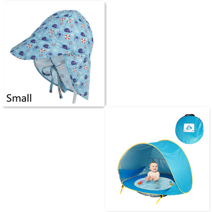 Children's Portable Sun Shelter with Splash Pool for Outdoor Fun