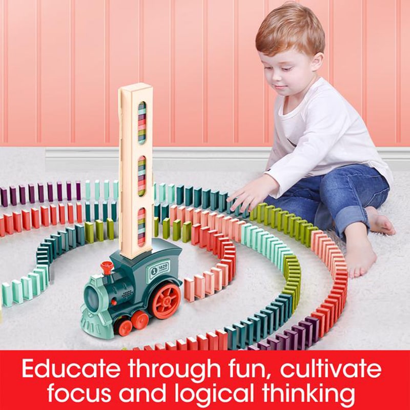 Electric Domino Express: Interactive Train Game for Kids
