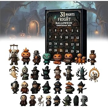 Spooktacular Countdown Calendar with Miniature Halloween Figurines
