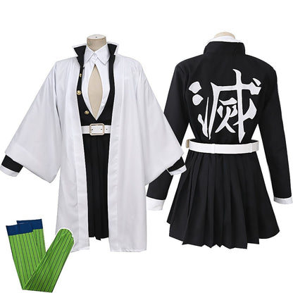 Complete Anime Character Costume Set with Stylish Haori Jacket