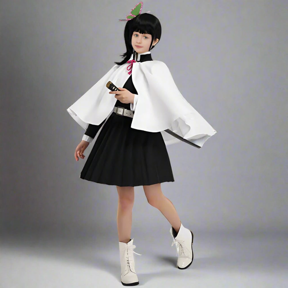 Complete Anime Character Costume Set with Stylish Haori Jacket