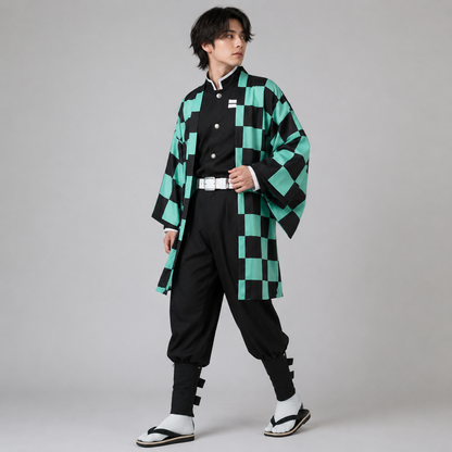 Kids' Anime-Inspired Halloween Costume with Stylish Haori Jacket