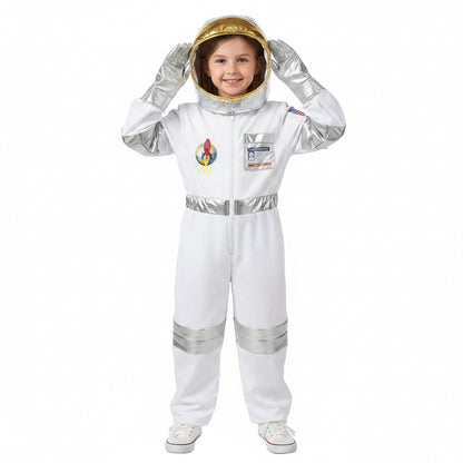 Space Adventurer Costume Set with Helmet and Gloves for Kids