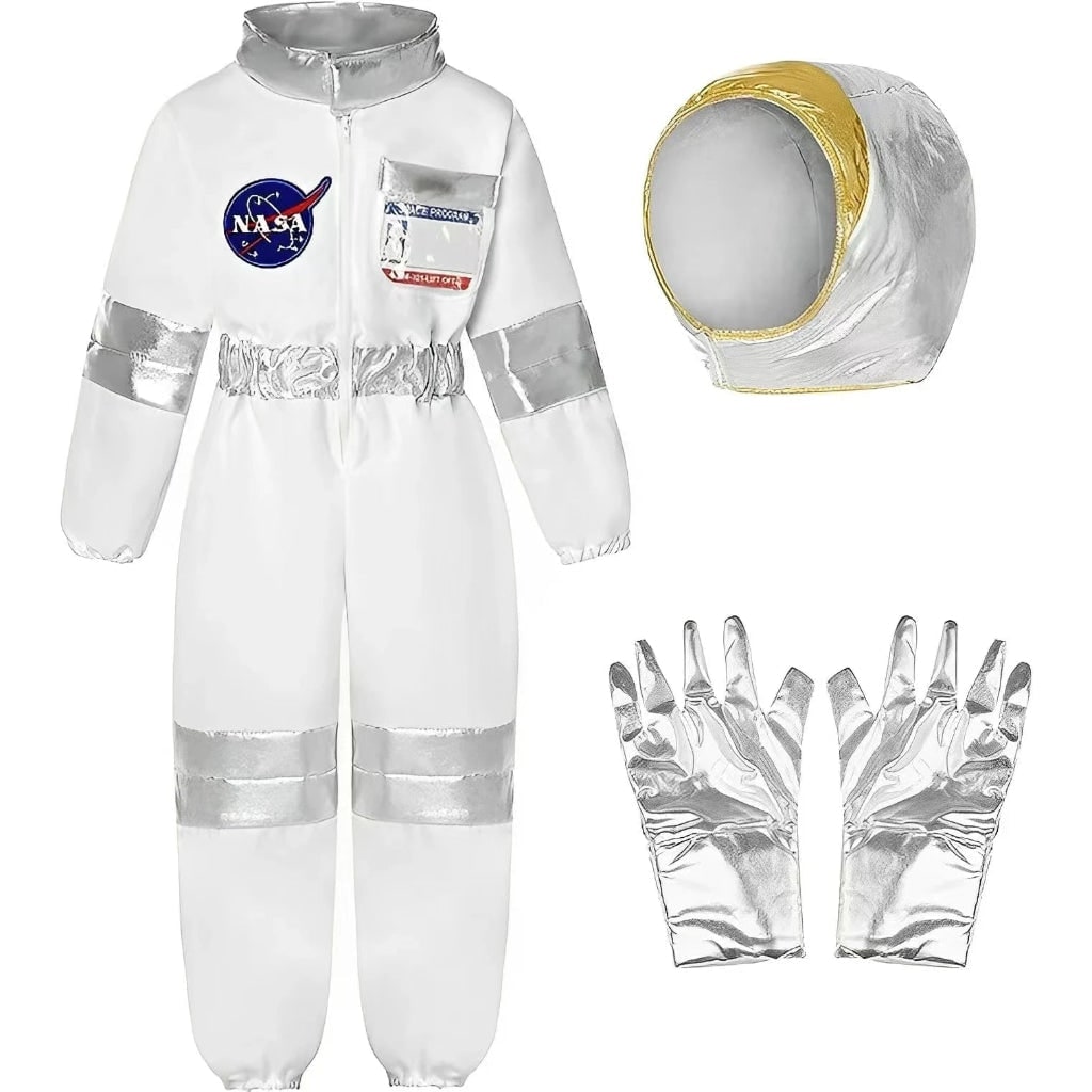 Space Adventurer Costume Set with Helmet and Gloves for Kids