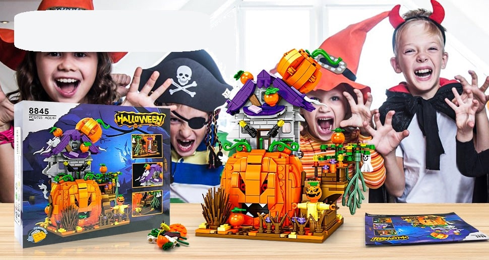 Spooky Halloween Building Blocks Set for Creative Fun