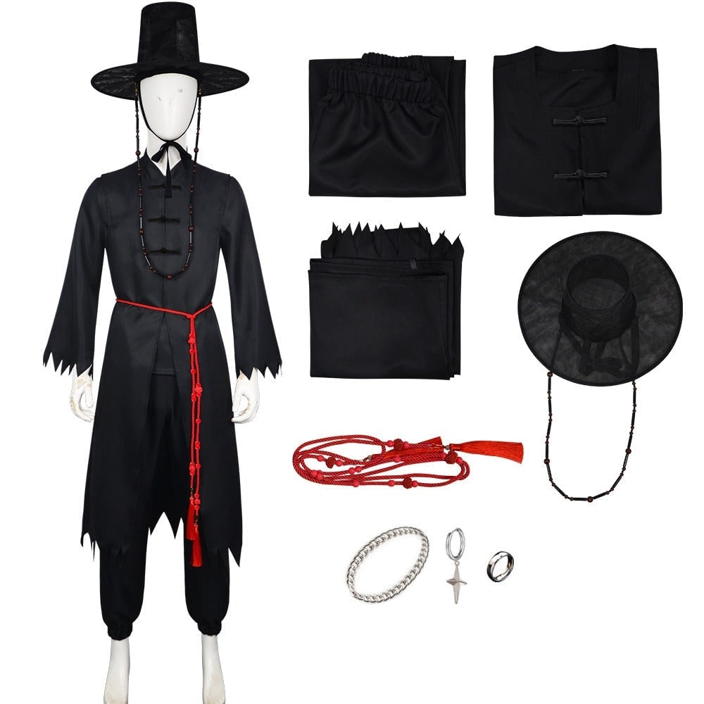 Traditional Korean Costume Set for Kids with Hat & Accessories