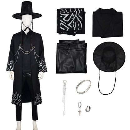 Traditional Korean Costume Set for Kids with Hat & Accessories