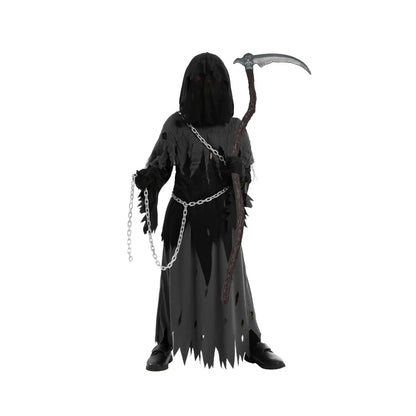 Spectral Scythe Costume Set for Kids with Luminous Eyes