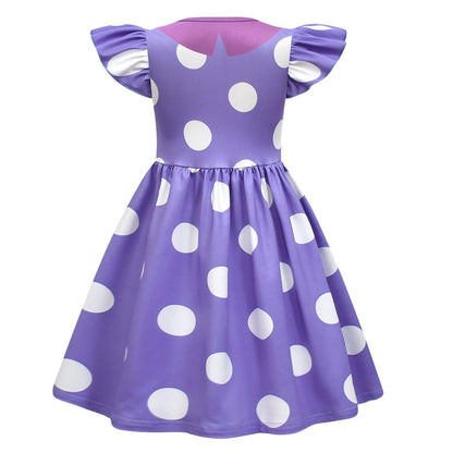 Charming Polka Dot Dress for Kids' Halloween Fun