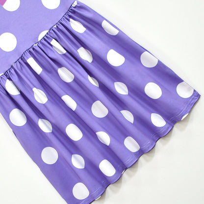 Charming Polka Dot Dress for Kids' Halloween Fun