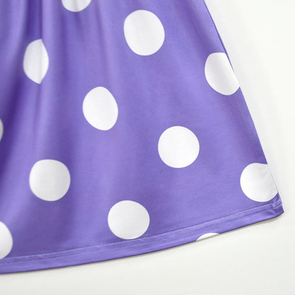 Charming Polka Dot Dress for Kids' Halloween Fun