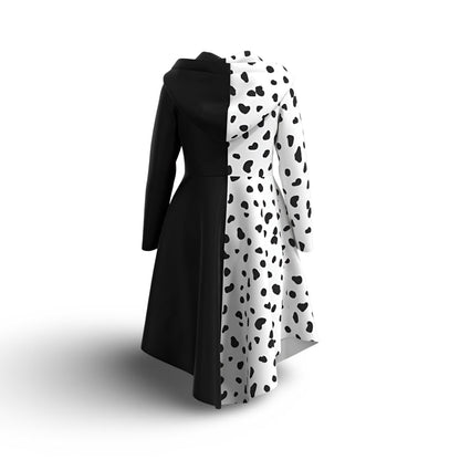 Daring Dalmatian-Inspired Costume Dress for Kids' Halloween Fun