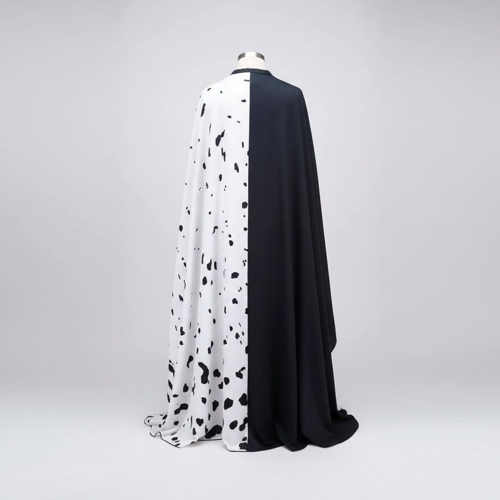 Charming Villainess Costume for Kids with Dramatic Cape and Wig
