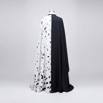 Charming Villainess Costume for Kids with Dramatic Cape and Wig