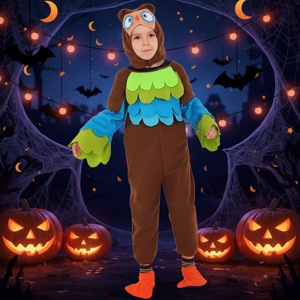 Cozy Plush Animal Costume Set for Kids – Perfect for Halloween Fun