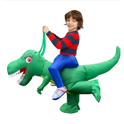 Dino Dash Inflatable Costume with Fan – Ride-On Fun for Kids