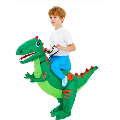Dino Dash Inflatable Costume with Fan – Ride-On Fun for Kids