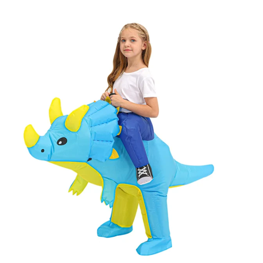 Dino Dash Inflatable Costume with Fan – Ride-On Fun for Kids