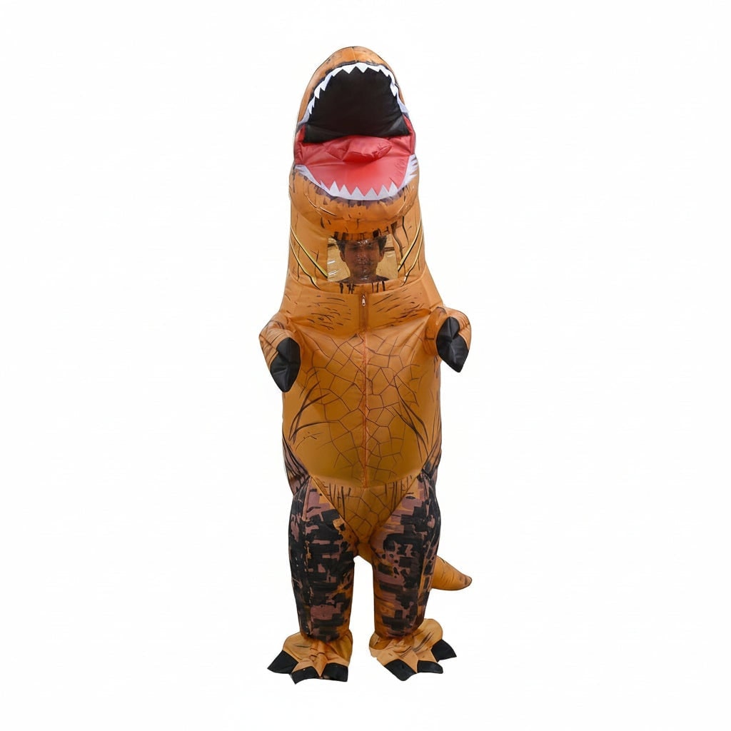 Children's Inflatable T-Rex Costume for Halloween with Fan