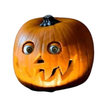 Animated Spooky Pumpkin with Lifelike Moving Eyes for Halloween Fun