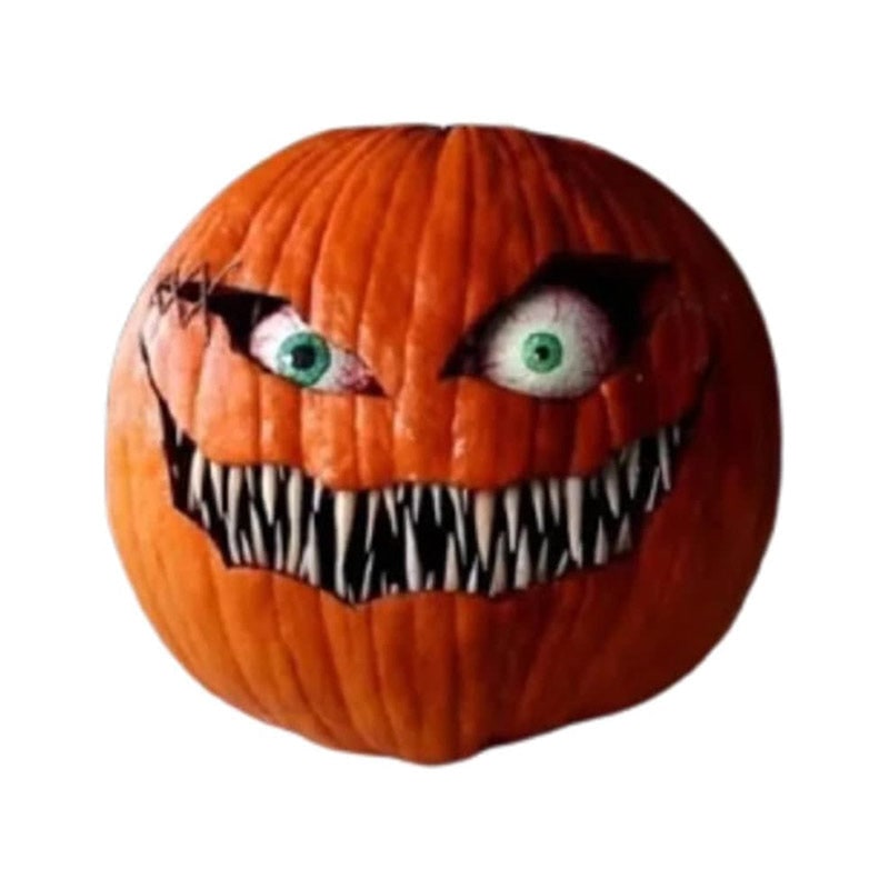 Animated Spooky Pumpkin with Lifelike Moving Eyes for Halloween Fun