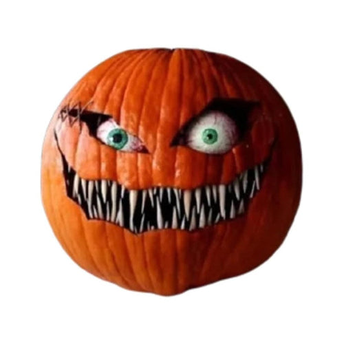 Animated Spooky Pumpkin with Lifelike Moving Eyes for Halloween Fun