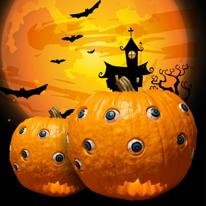 Animated Spooky Pumpkin with Lifelike Moving Eyes for Halloween Fun