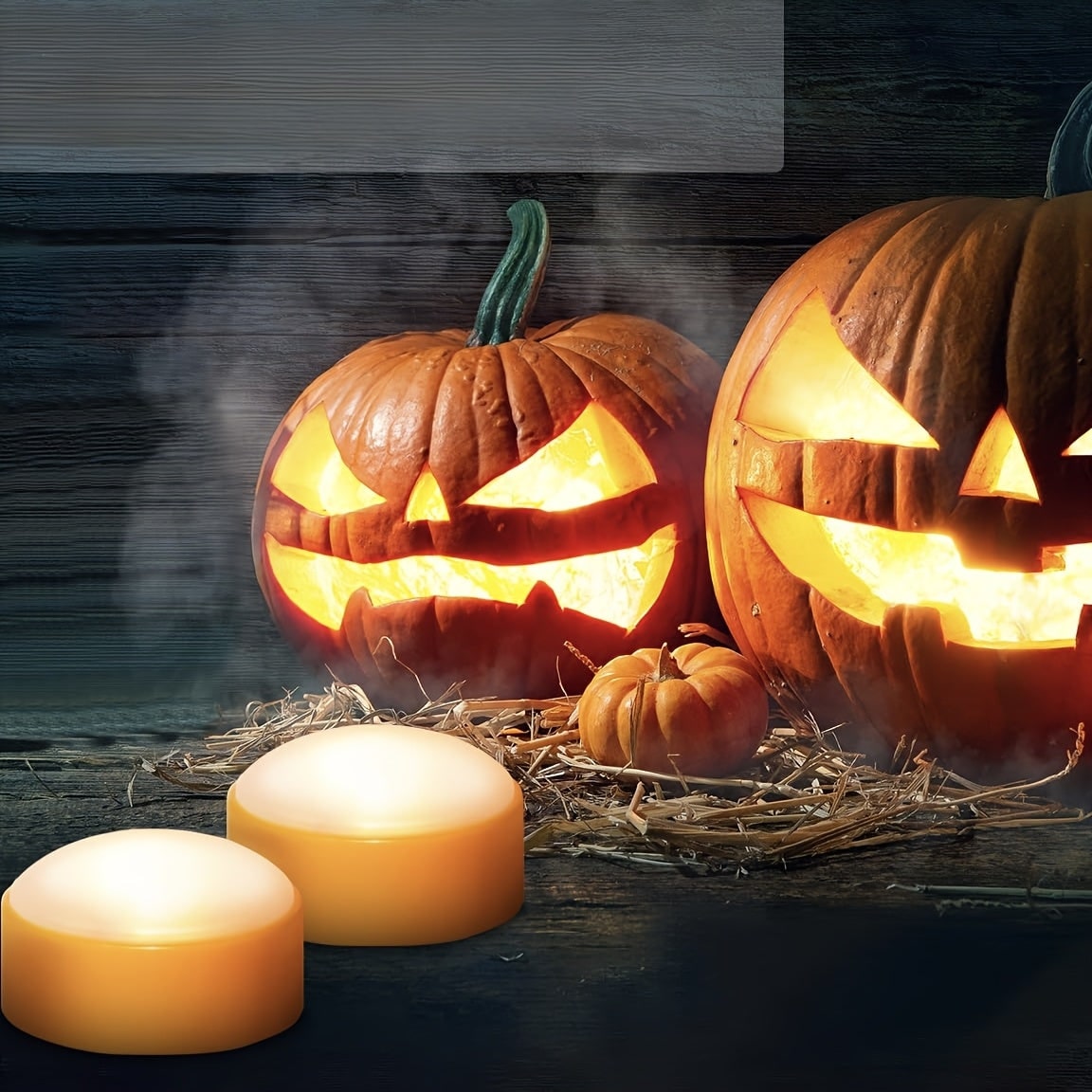 Remote-Controlled Pumpkin LED Lights for Spooktacular Decor