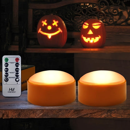 Remote-Controlled Pumpkin LED Lights for Spooktacular Decor