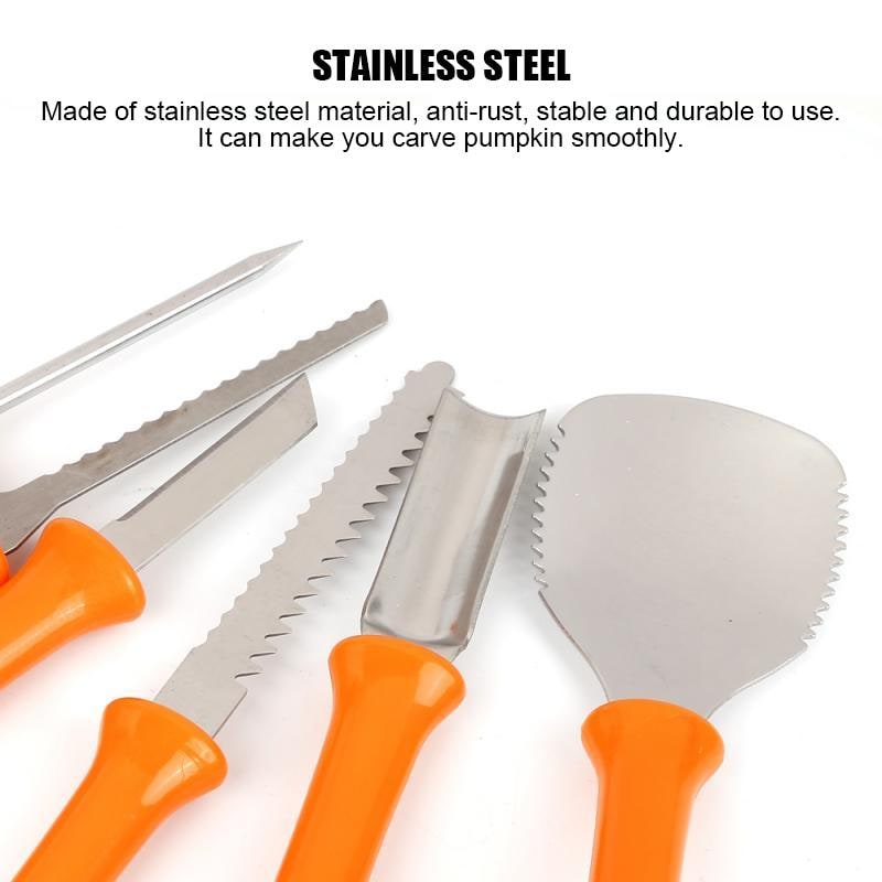 Deluxe Pumpkin Carving Set for Spooky Halloween Creations - 8-Piece Stainless Steel Collection
