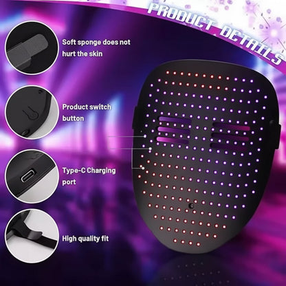 Interactive Gesture-Controlled LED Mask for Halloween Fun