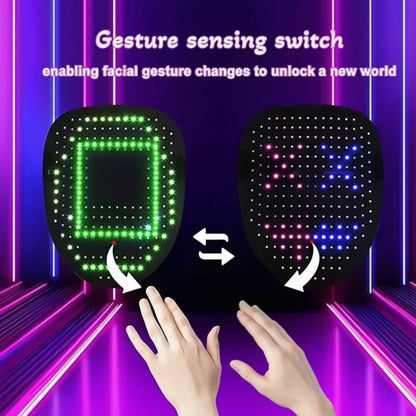 Interactive Gesture-Controlled LED Mask for Halloween Fun
