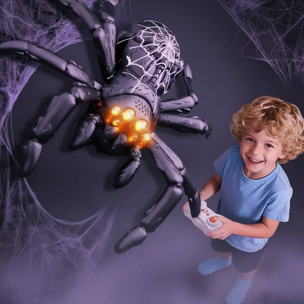 Creepy Crawling Remote Control Spider with LED Glow
