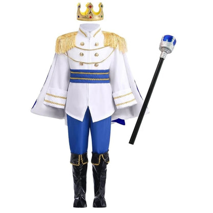 Majestic Prince Dress-Up Ensemble for Kids with Crown and Cape