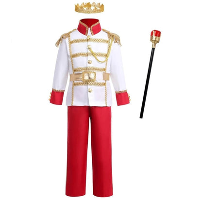 Majestic Prince Dress-Up Ensemble for Kids with Crown and Cape