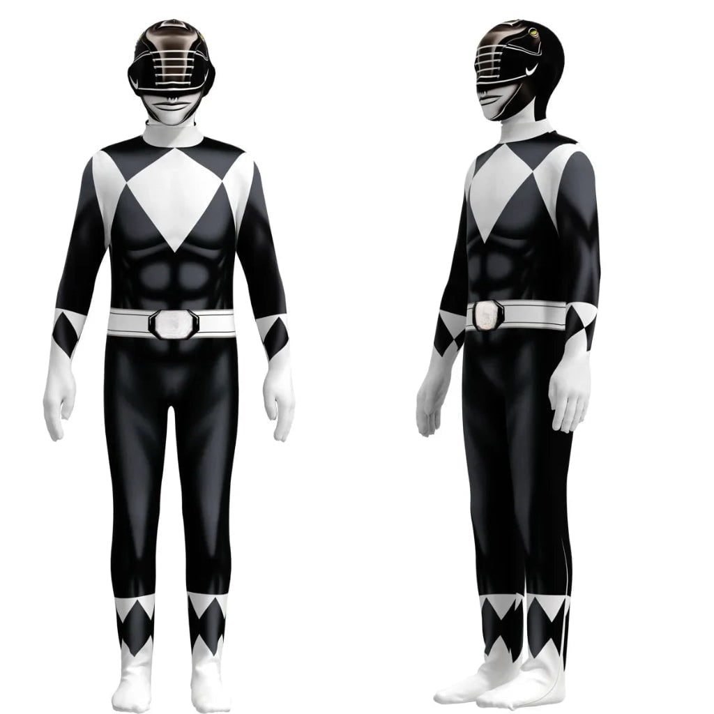 Full-Body Kids' Hero Suit with Muscle Design and Hood