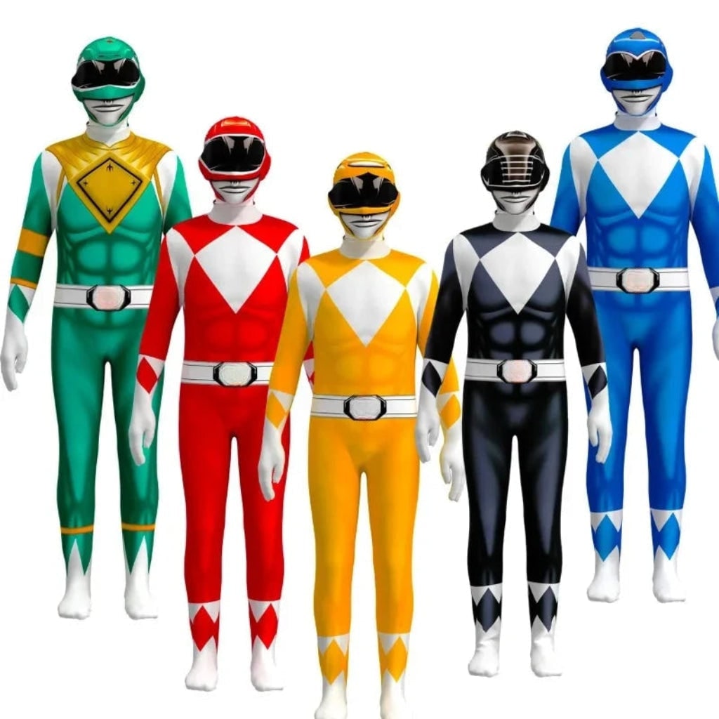 Full-Body Kids' Hero Suit with Muscle Design and Hood